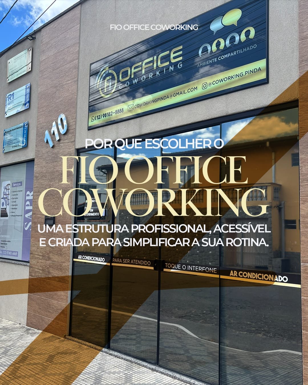 Fachada da Fio Office Coworking Pinda